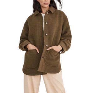 Madewell Brushed Belrose Shirt-Jacket Olive Medium